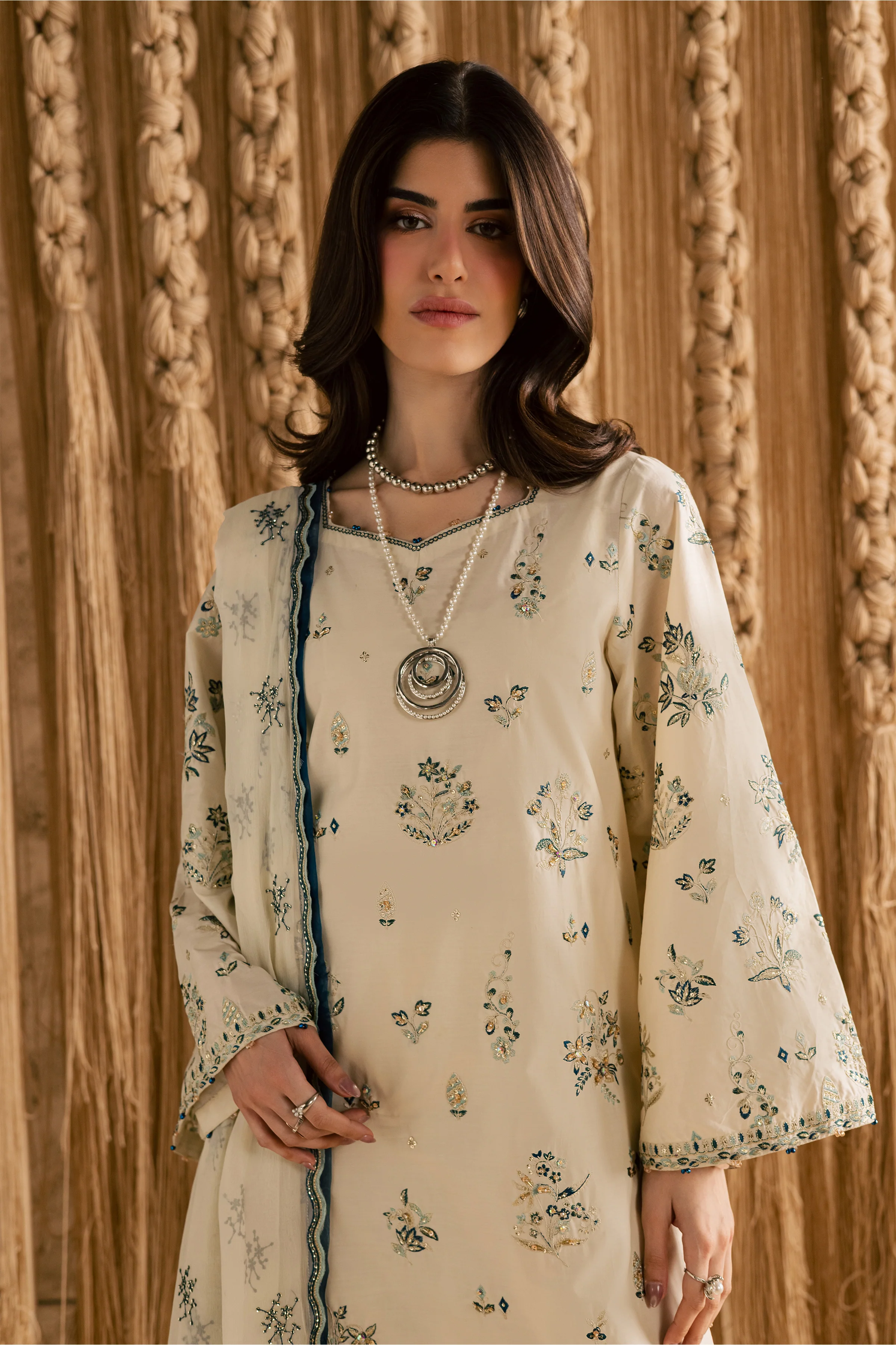 White Sky 3Pc - Festive Eid Pret - Image 8