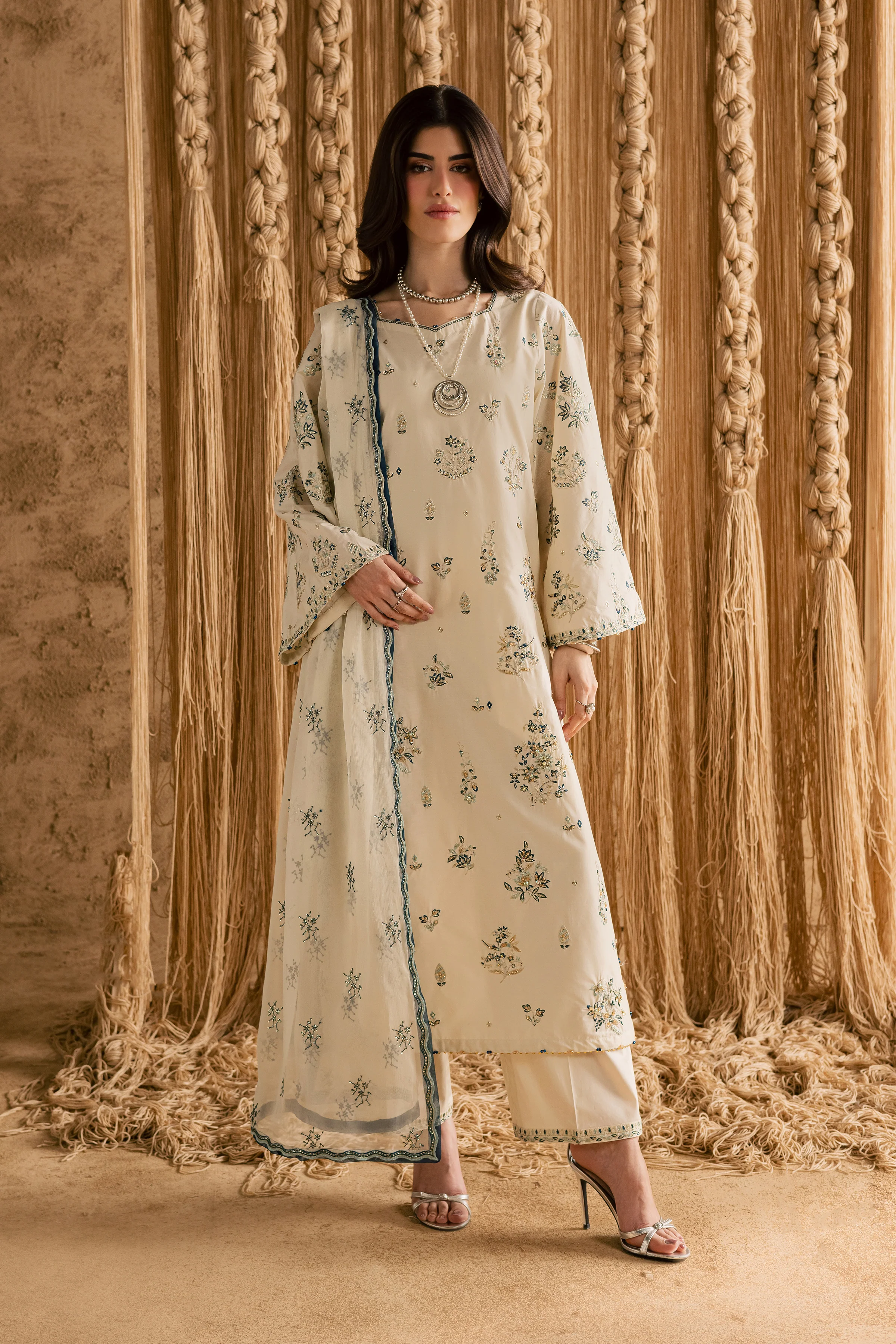 White Sky 3Pc - Festive Eid Pret - Image 9