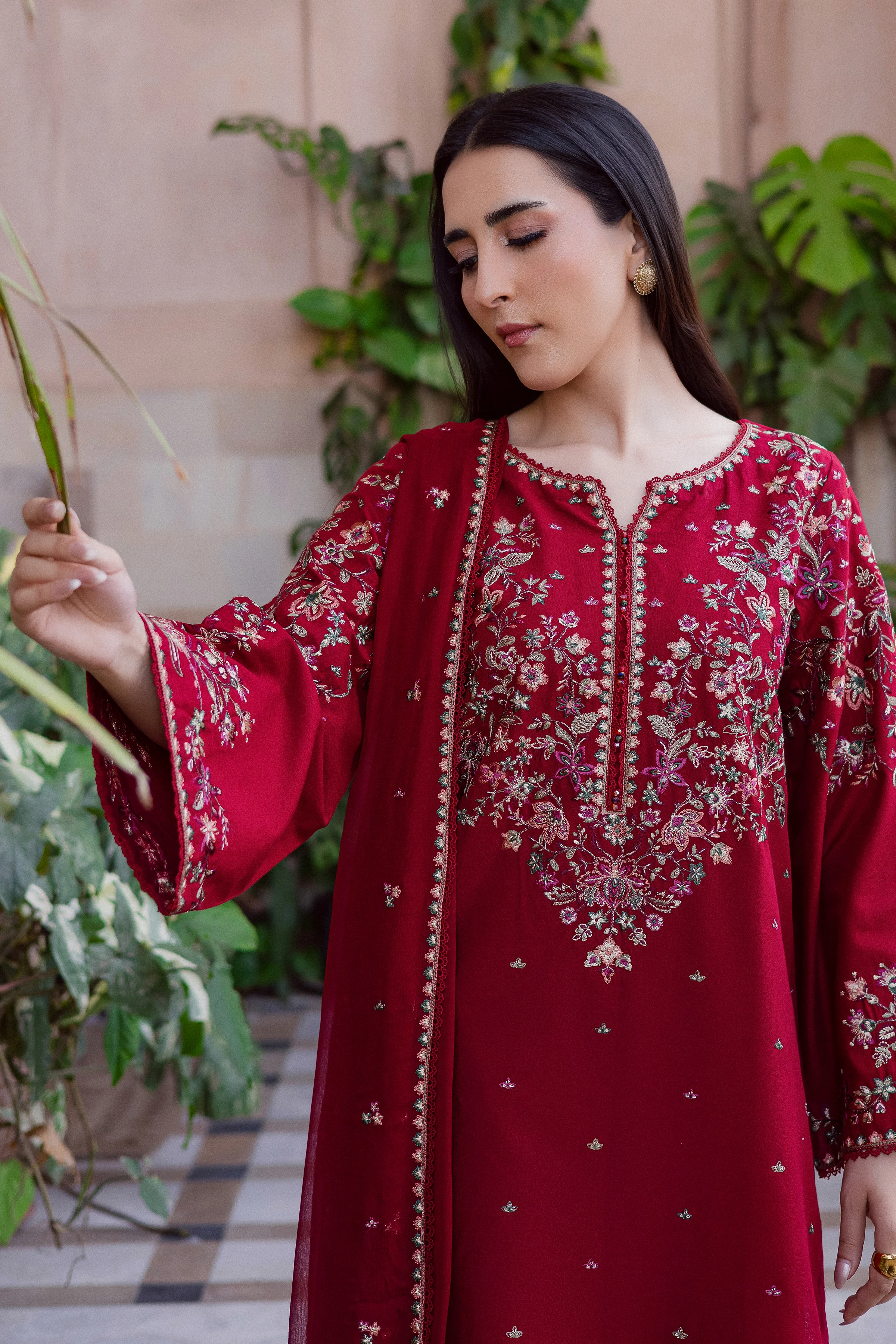Wild Dream 3Pc - Embroidered Khaddar Dress - Image 2