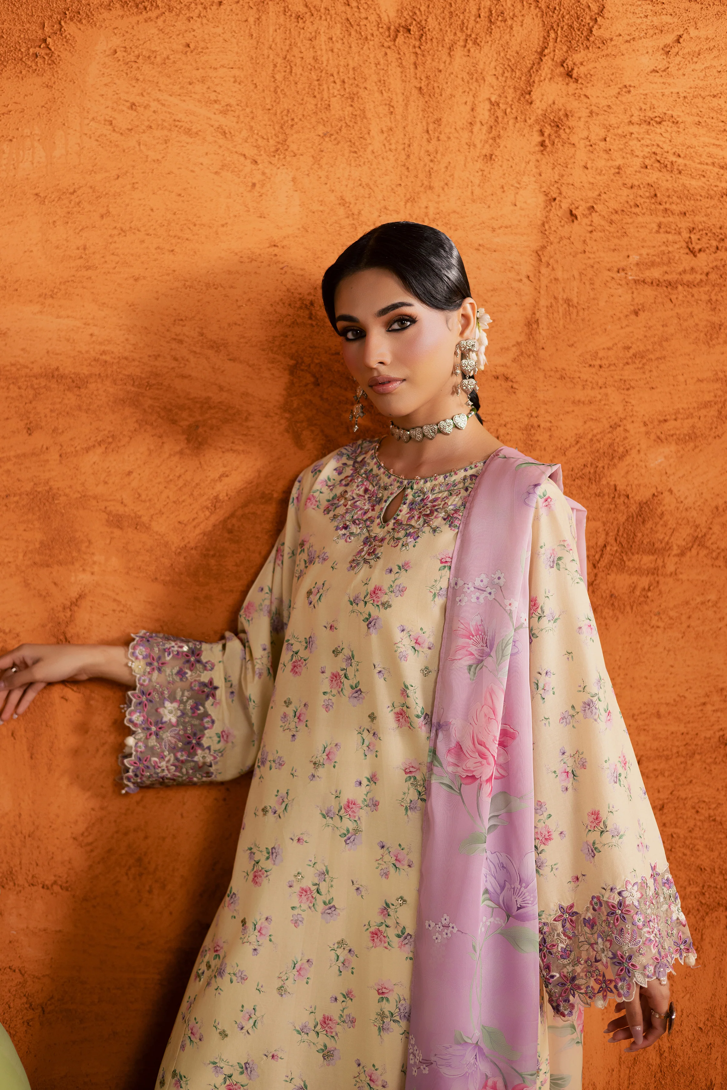 Yellow Lamia 3Pc - Printed Lawn Dress - Image 2