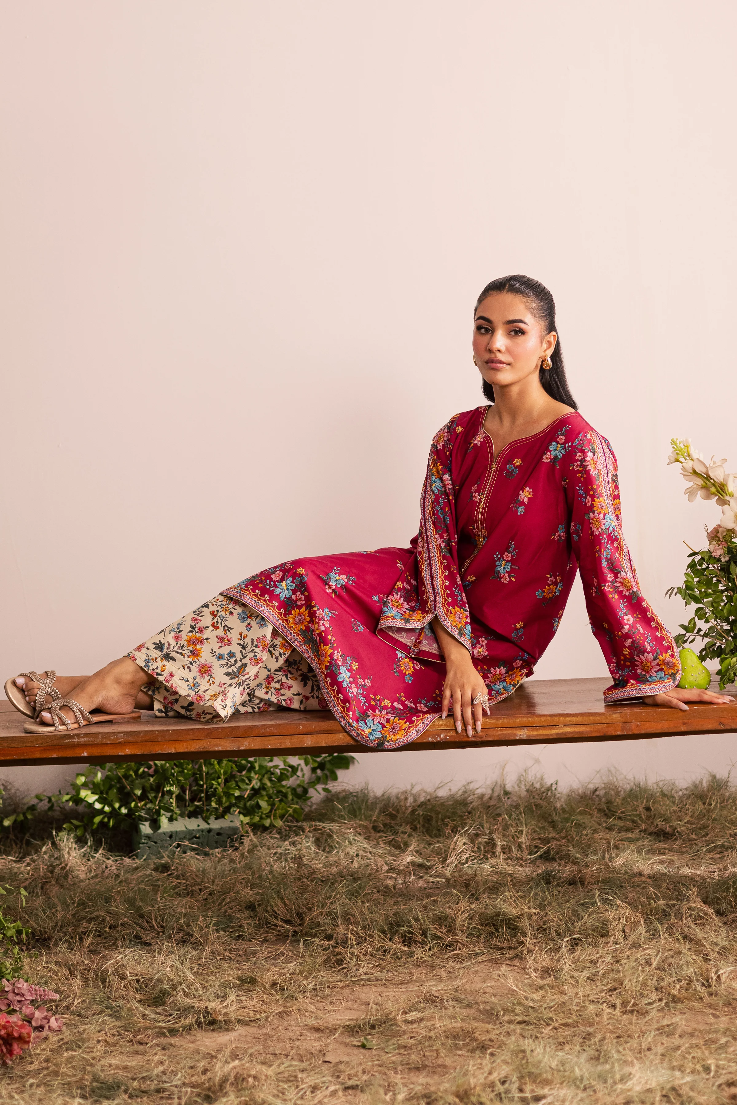 Yeva 2Pc - Printed Lawn Dress - Image 4