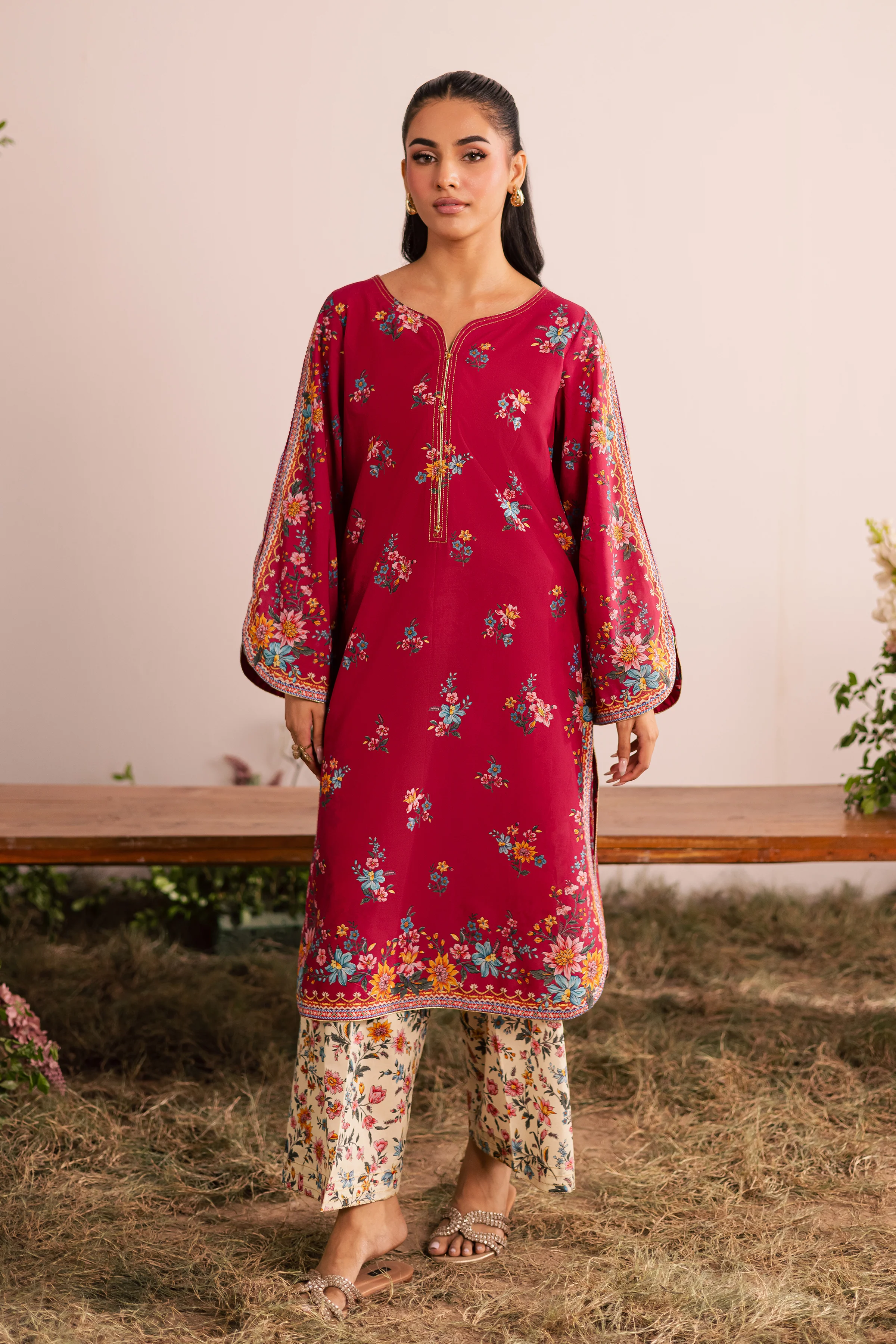 Yeva 2Pc - Printed Lawn Dress - Image 5