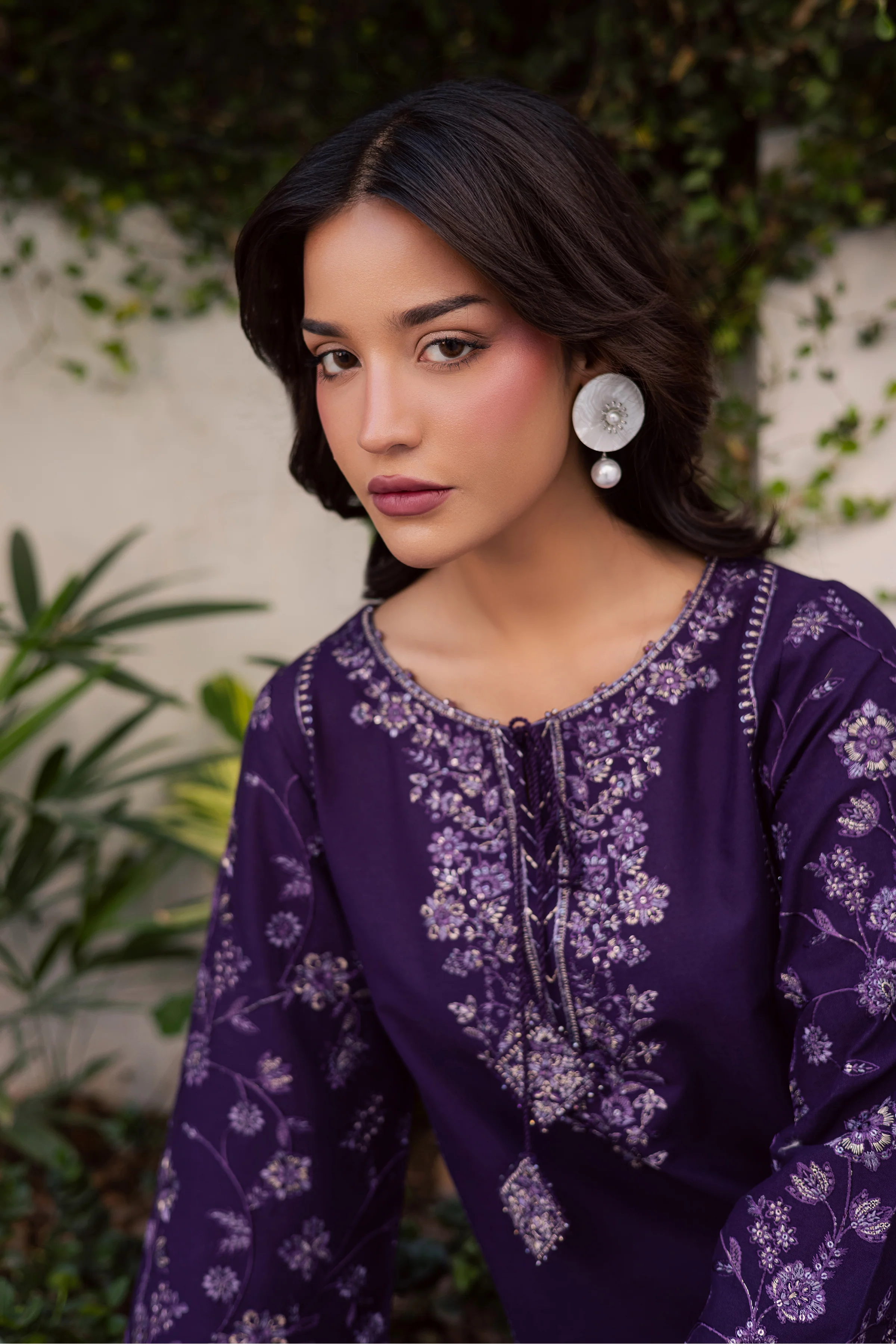 Yuura 2Pc - Embroidered Khaddar Dress - Image 4