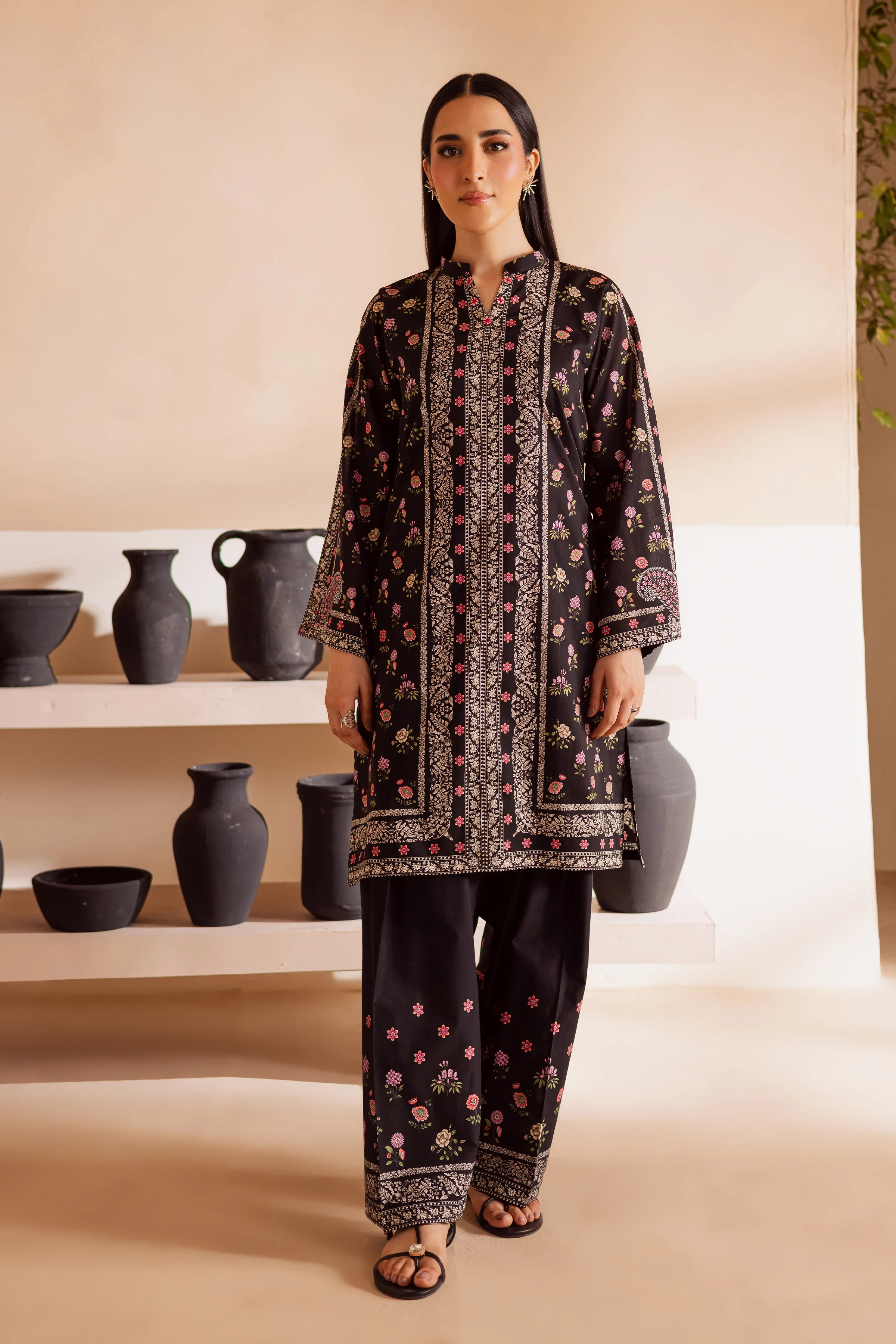 Zavi 2Pc - Printed Lawn Dress