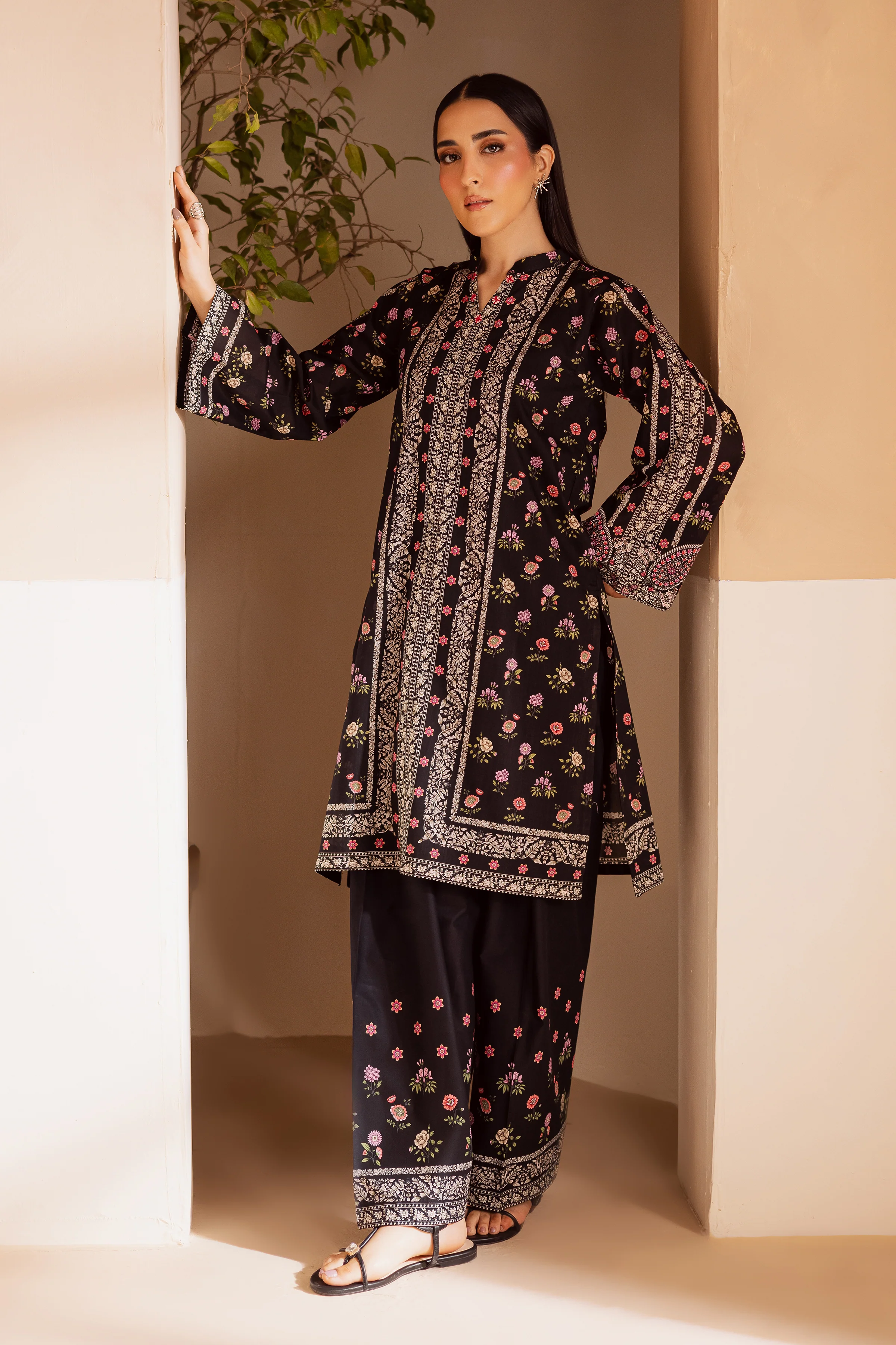 Zavi 2Pc - Printed Lawn Dress - Image 4