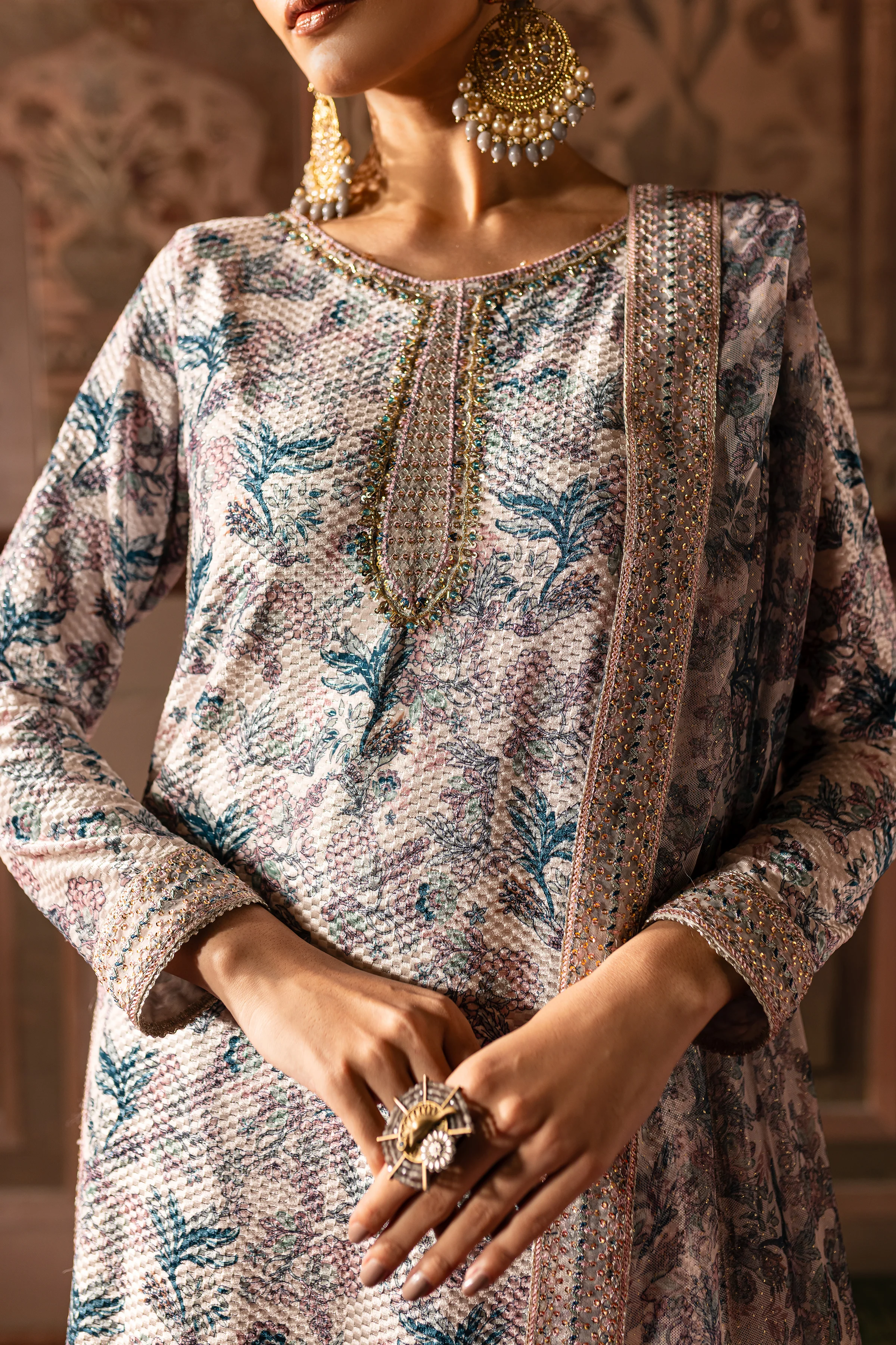 Zebayi 3Pc - Embroidered Luxe Pret - Image 4