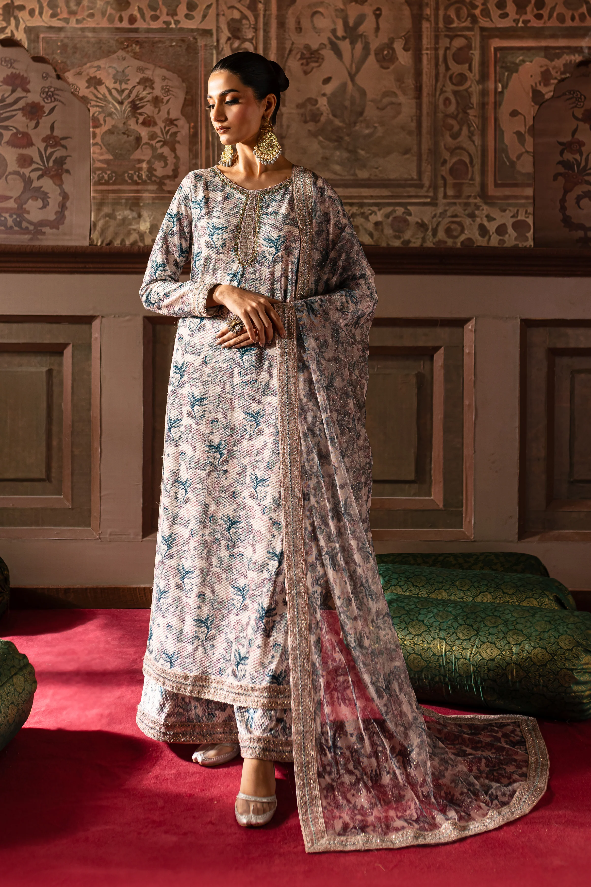 Zebayi 3Pc - Embroidered Luxe Pret - Image 9