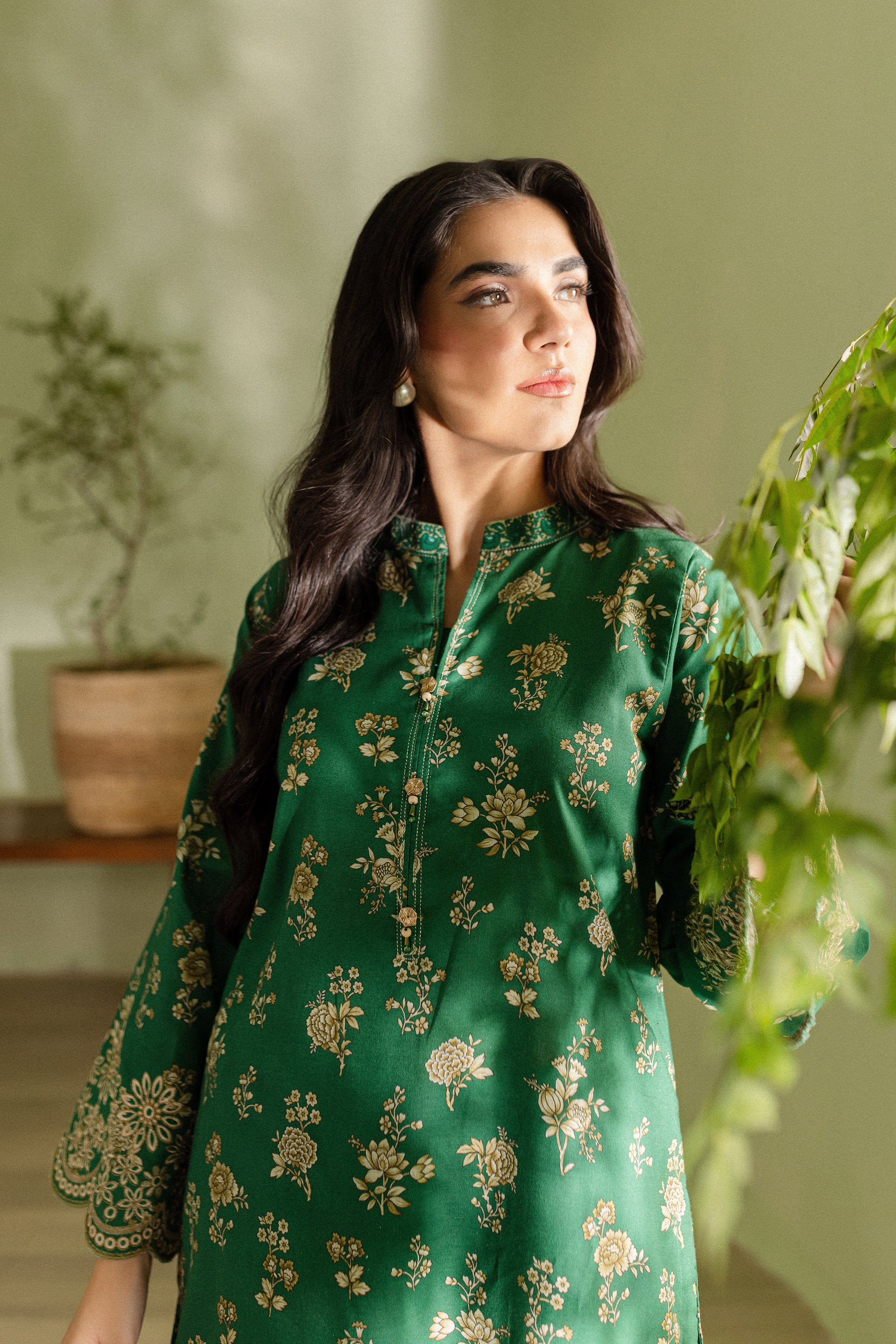Zel 2Pc - Printed Khaddar Dress - Image 2