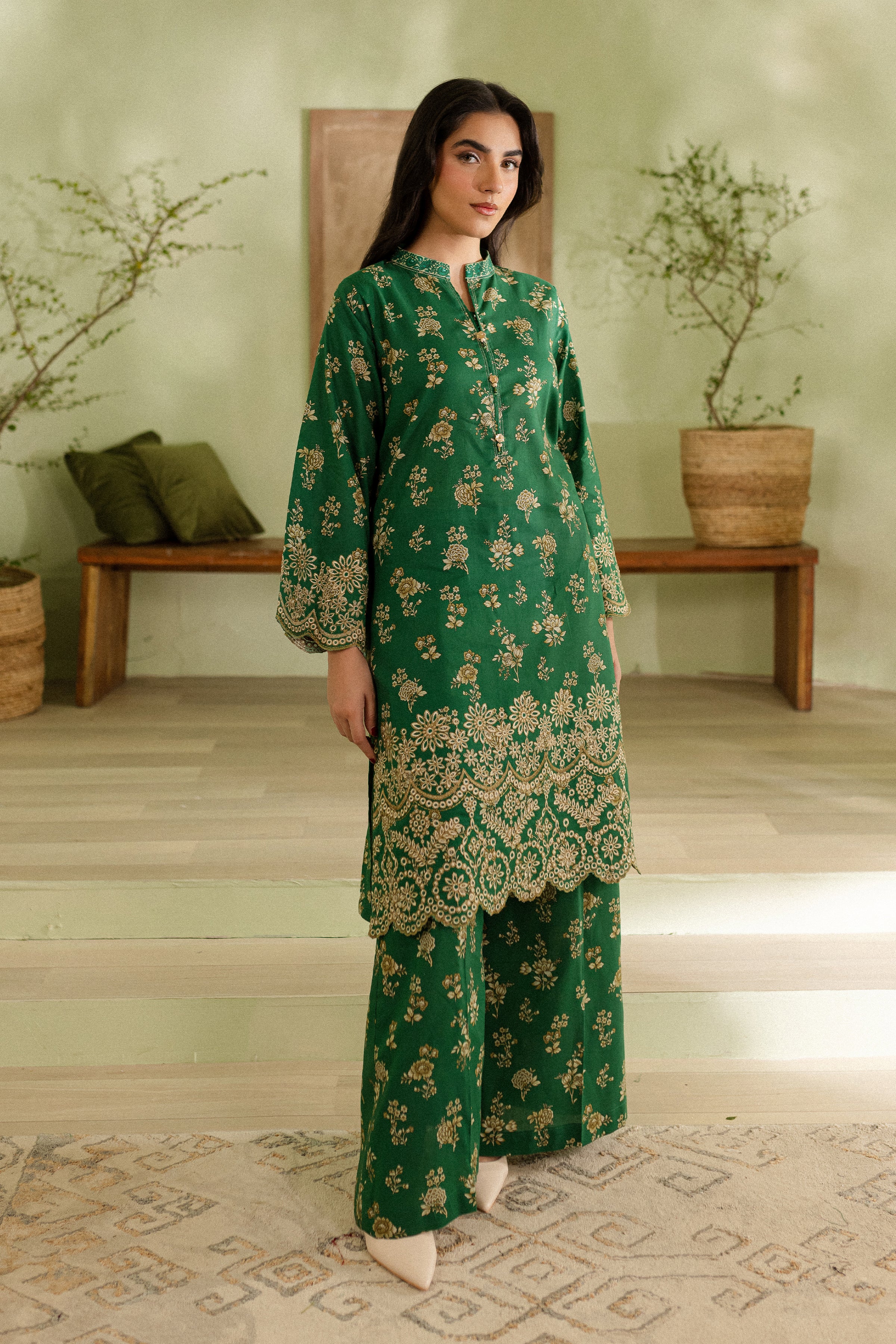 Zel 2Pc - Printed Khaddar Dress - Image 4