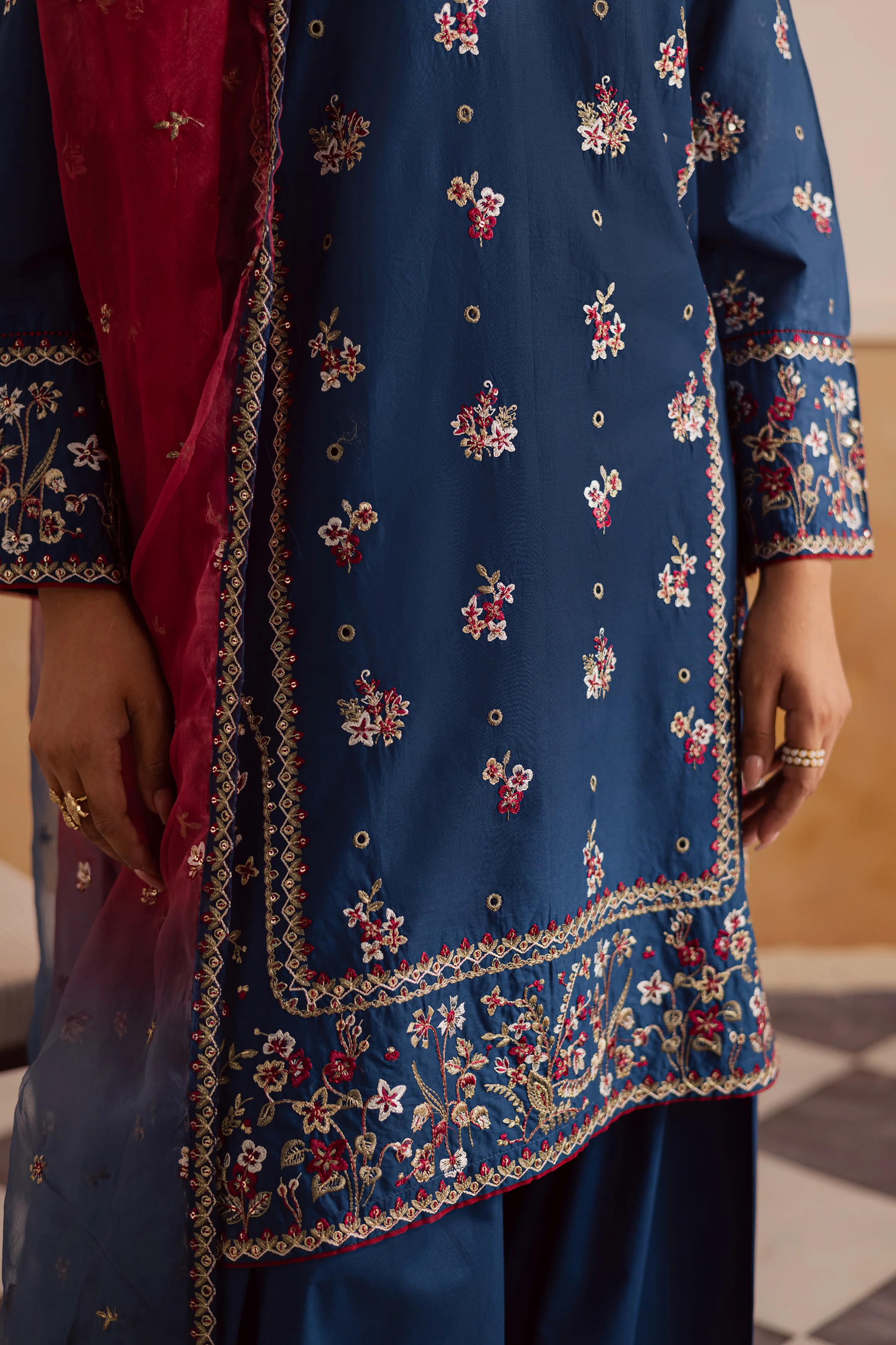 Zierra 3Pc - Embroidered Lawn Pret - Image 8