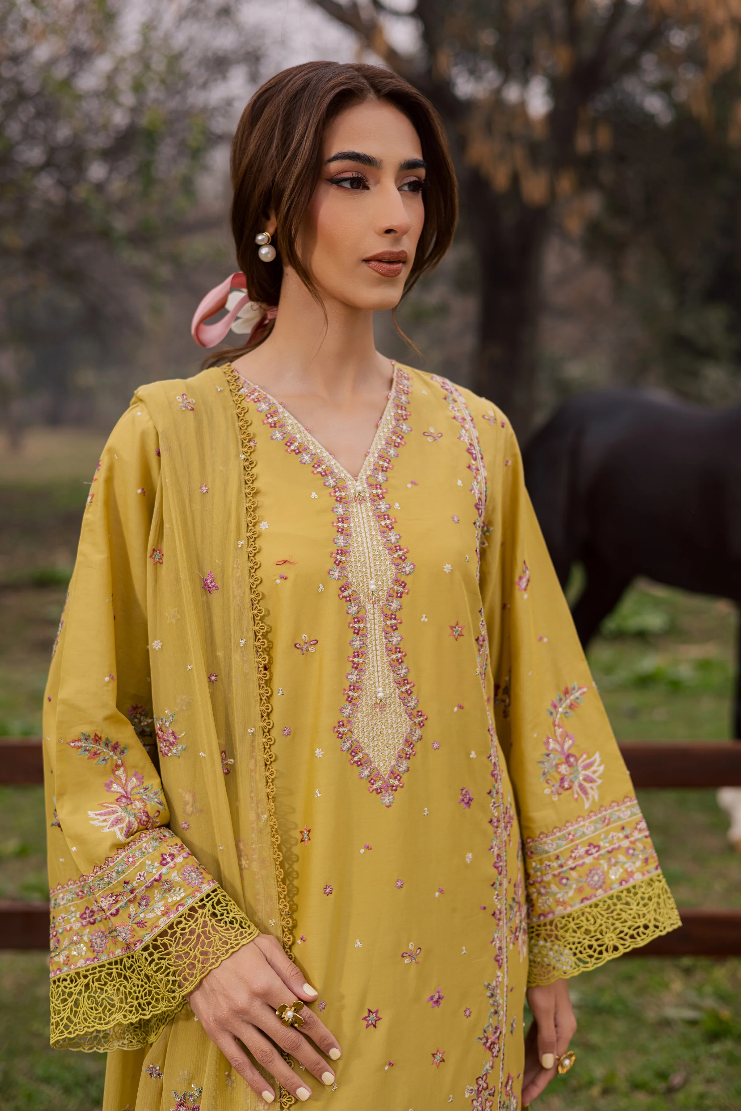 Zimal 3Pc - Festive Embroidered Lawn - Image 2