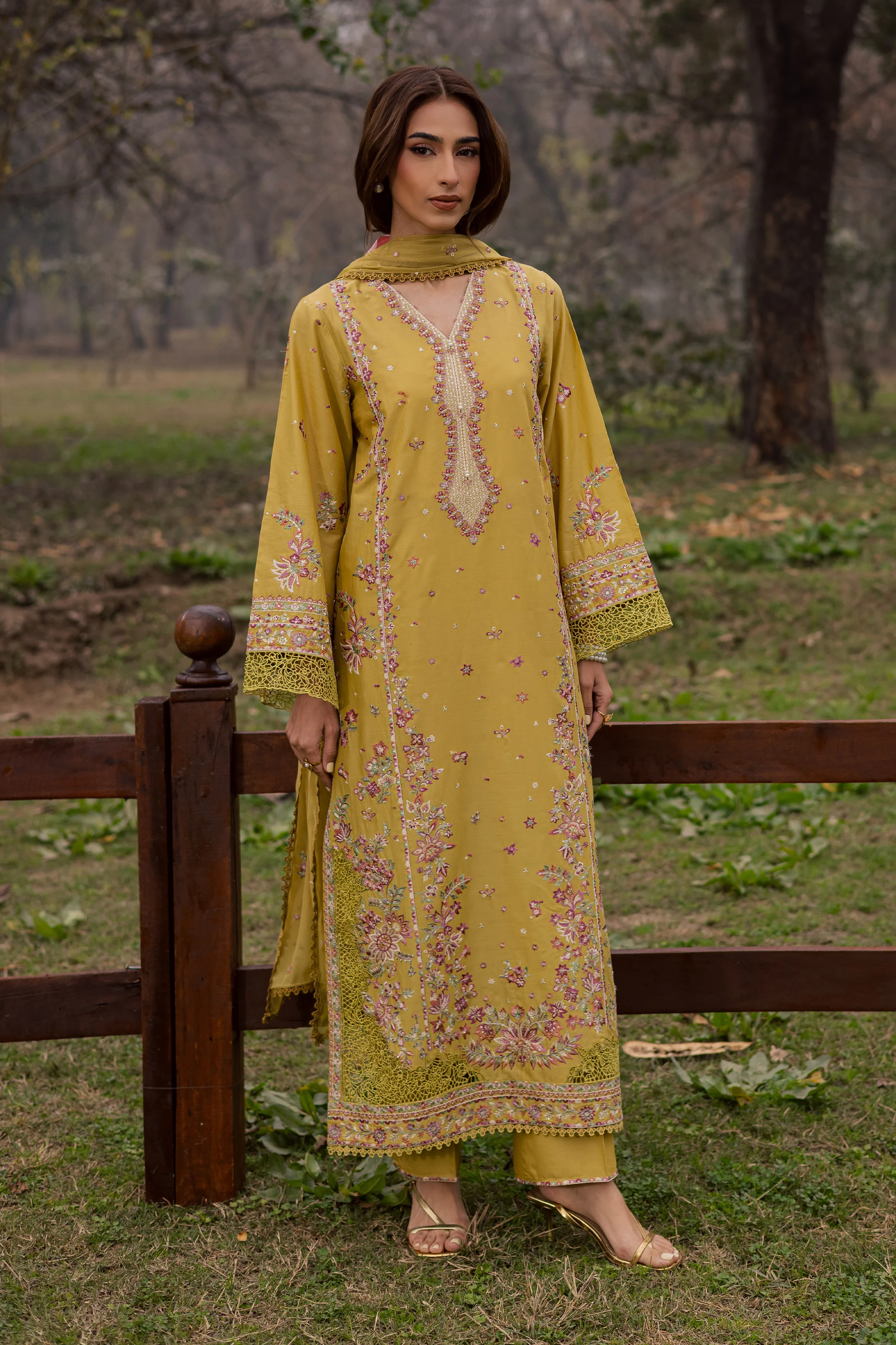 Zimal 3Pc - Festive Embroidered Lawn - Image 3