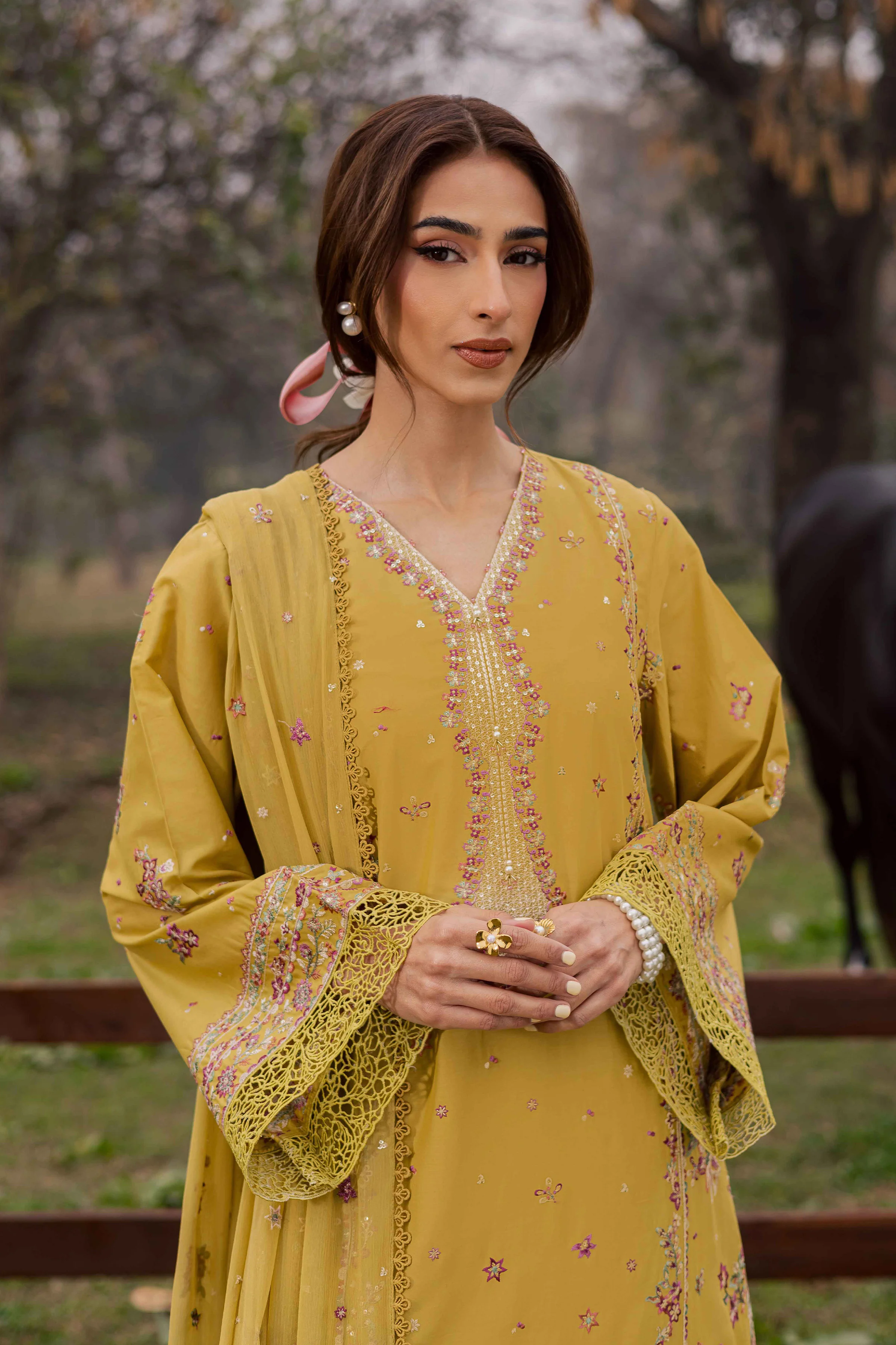 Zimal 3Pc - Festive Embroidered Lawn - Image 4