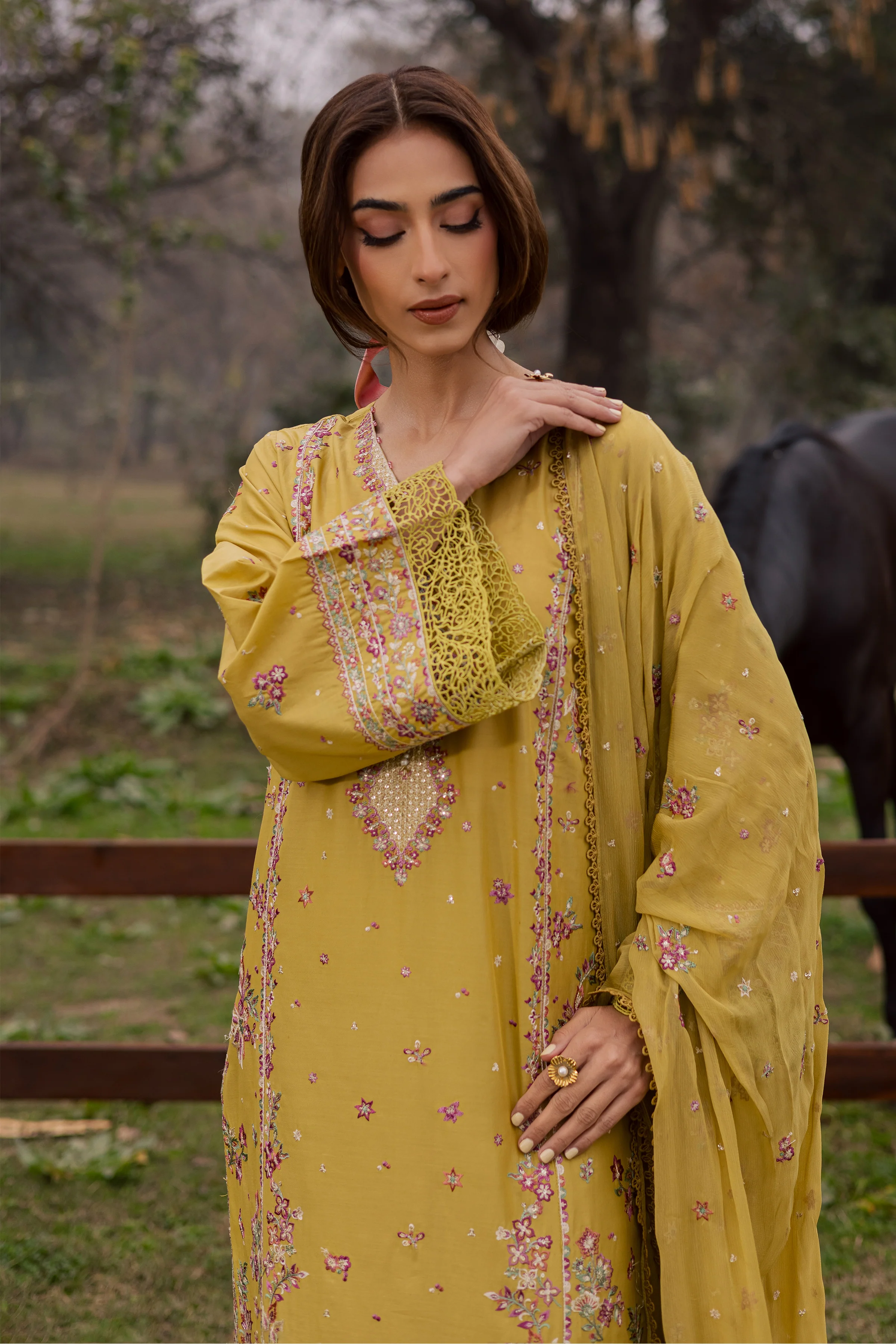 Zimal 3Pc - Festive Embroidered Lawn - Image 6
