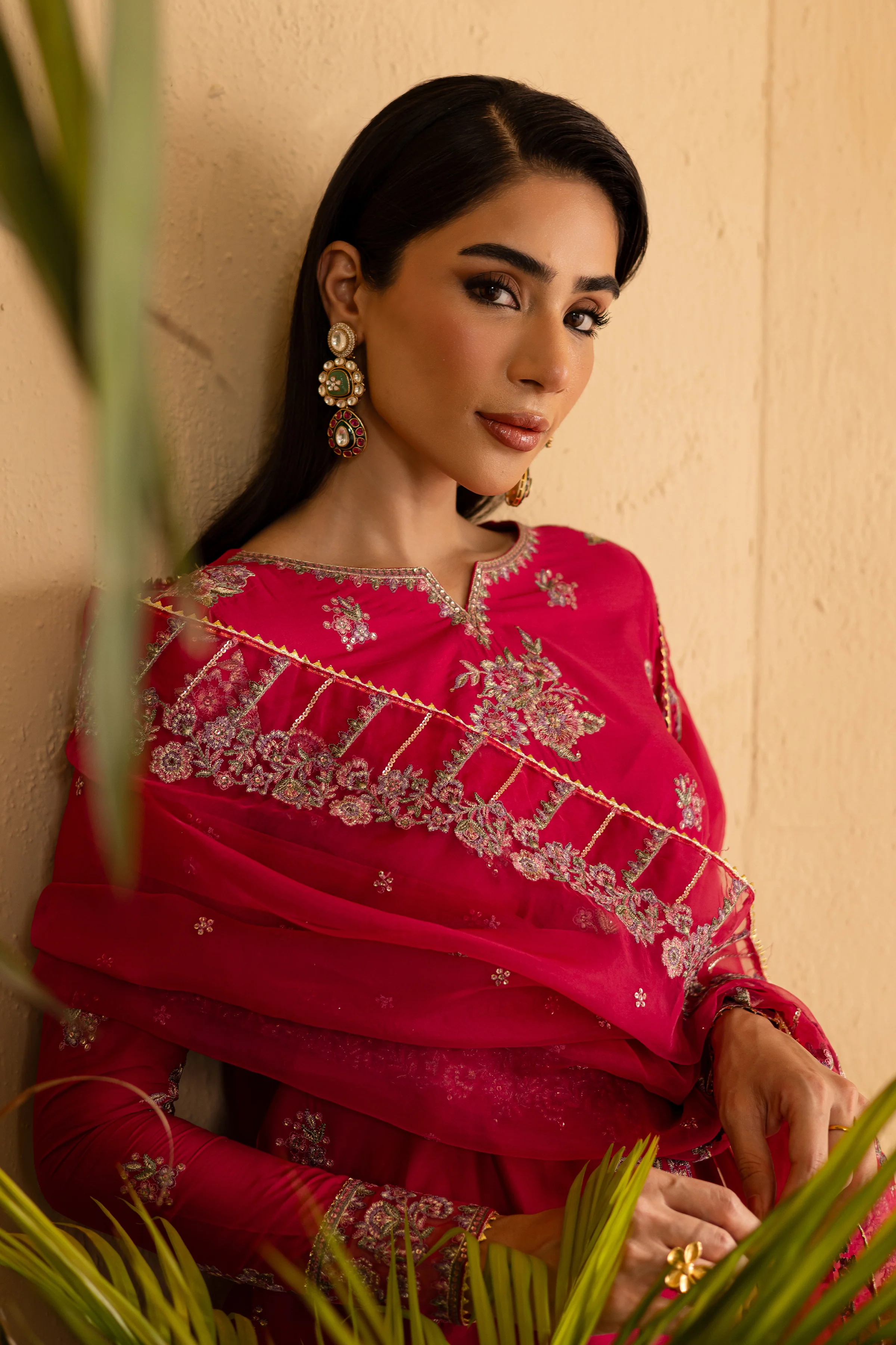 Zinnia 3Pc - Embroidered Solid Dress - Image 6