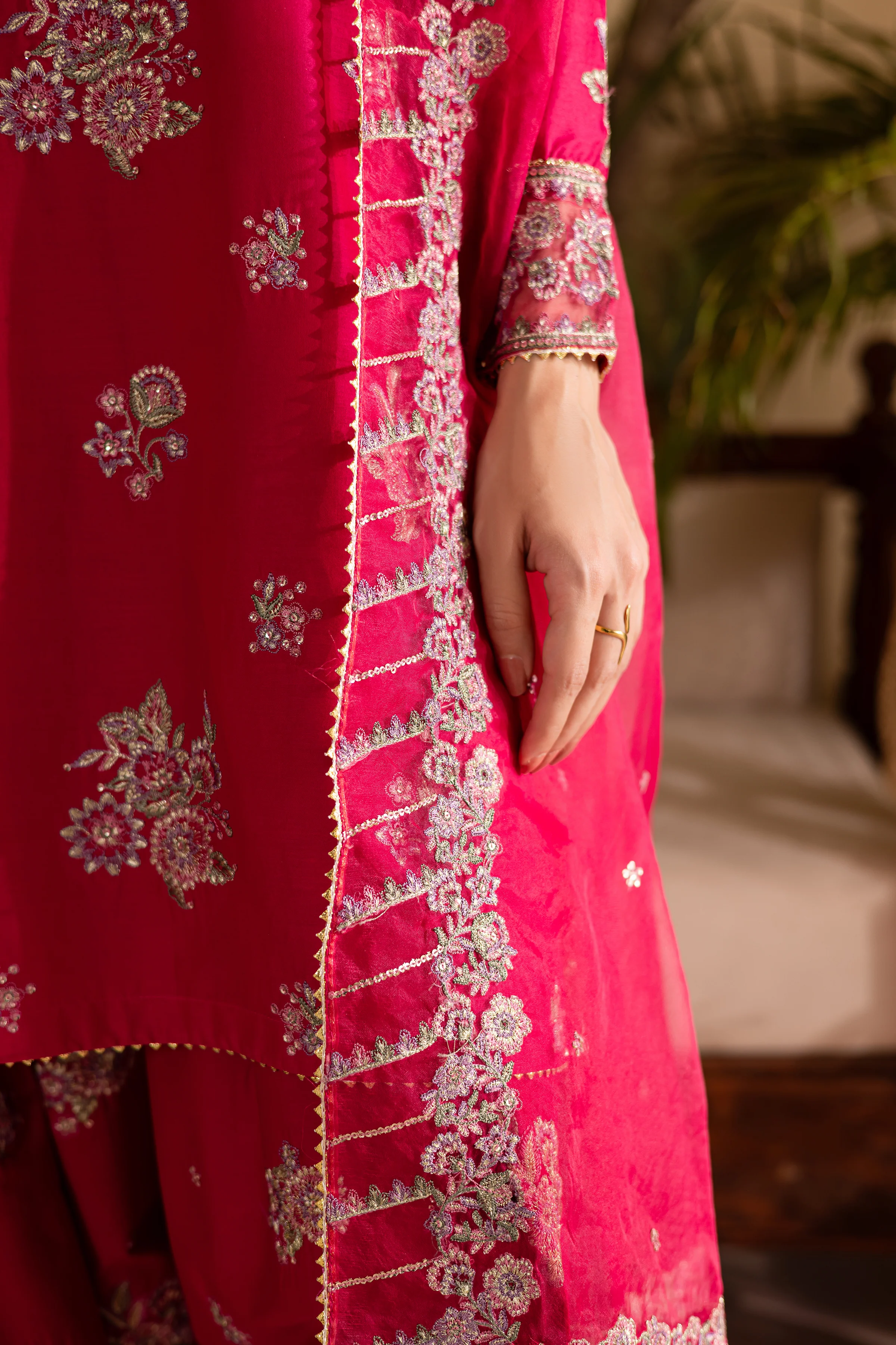 Zinnia 3Pc - Embroidered Solid Dress - Image 8