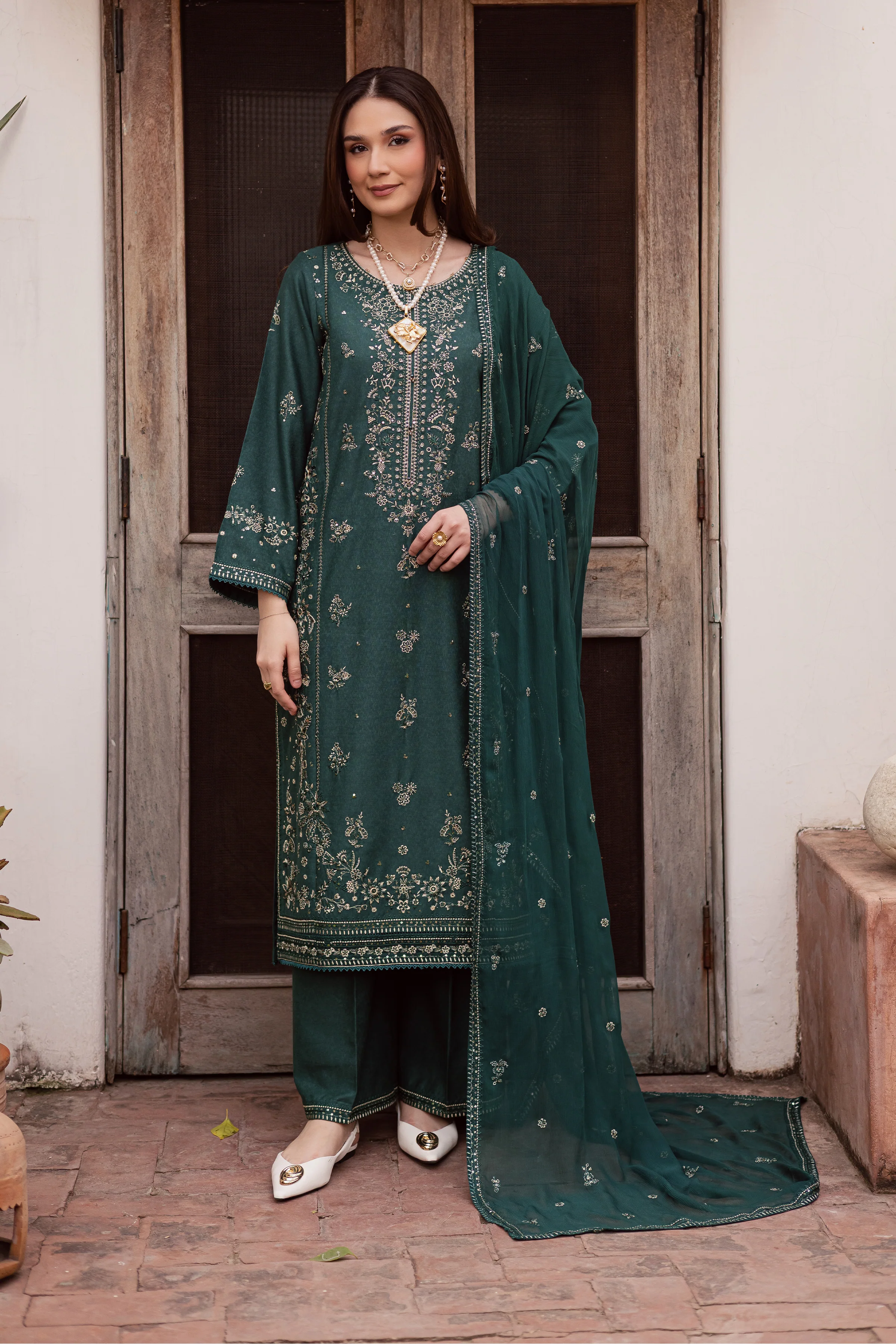 Zorro 3Pc - Embroidered Festive Pret - Image 3