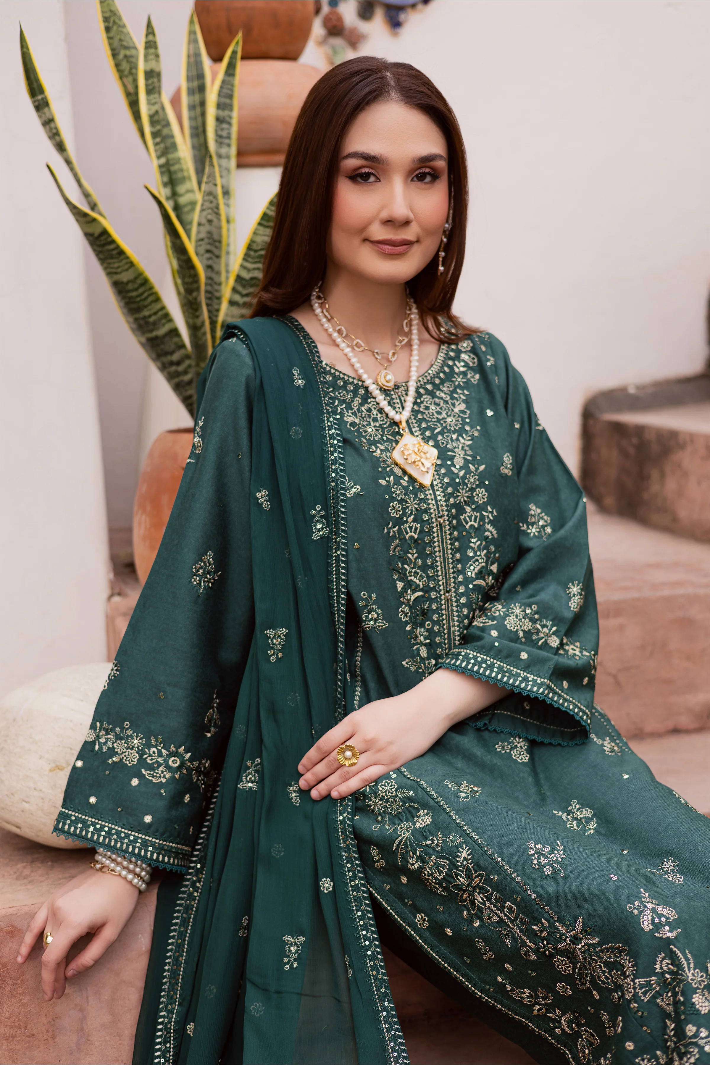 Zorro 3Pc - Embroidered Festive Pret - Image 7