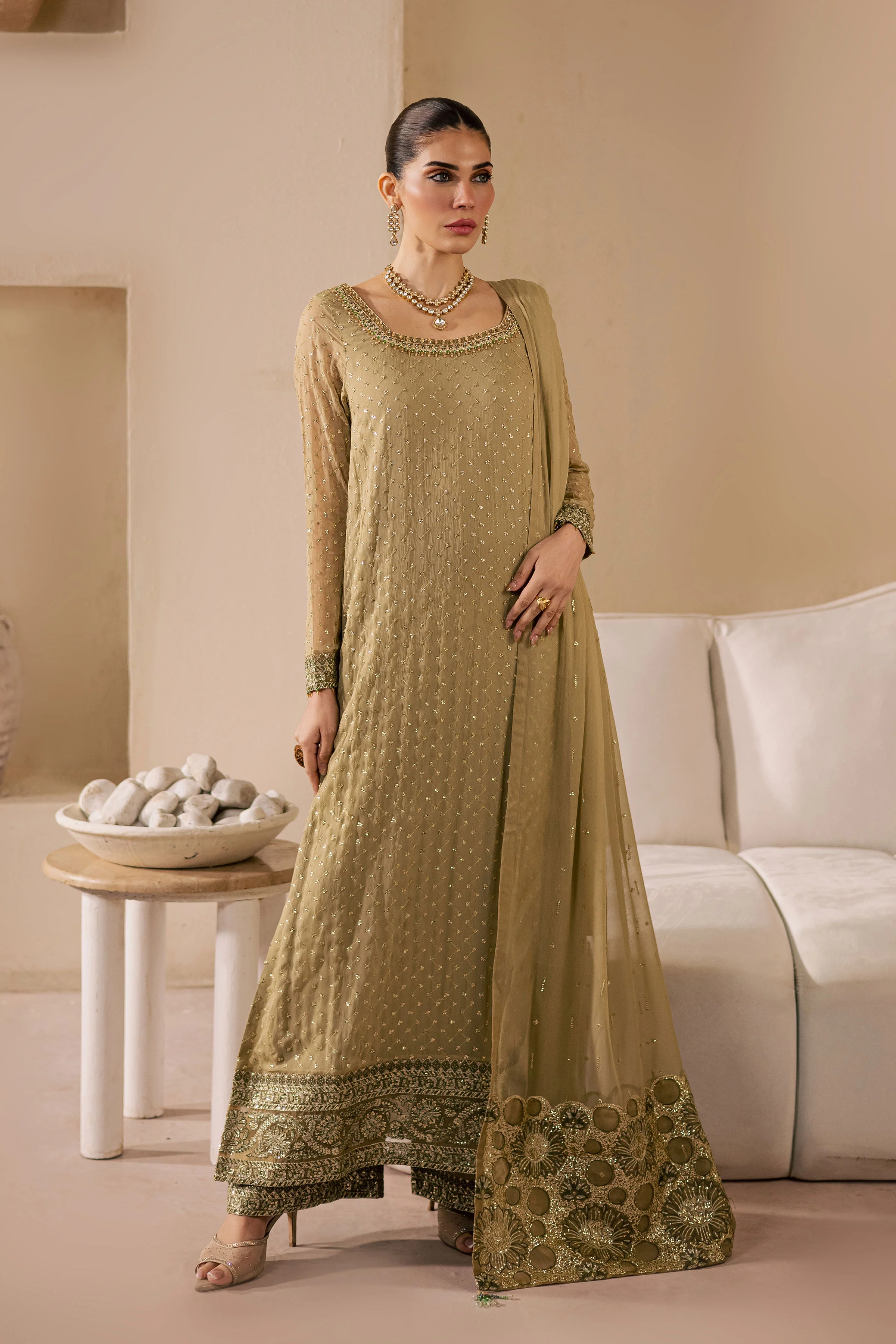 Zuleya 3Pc - Embroidered Luxe Pret - Image 4