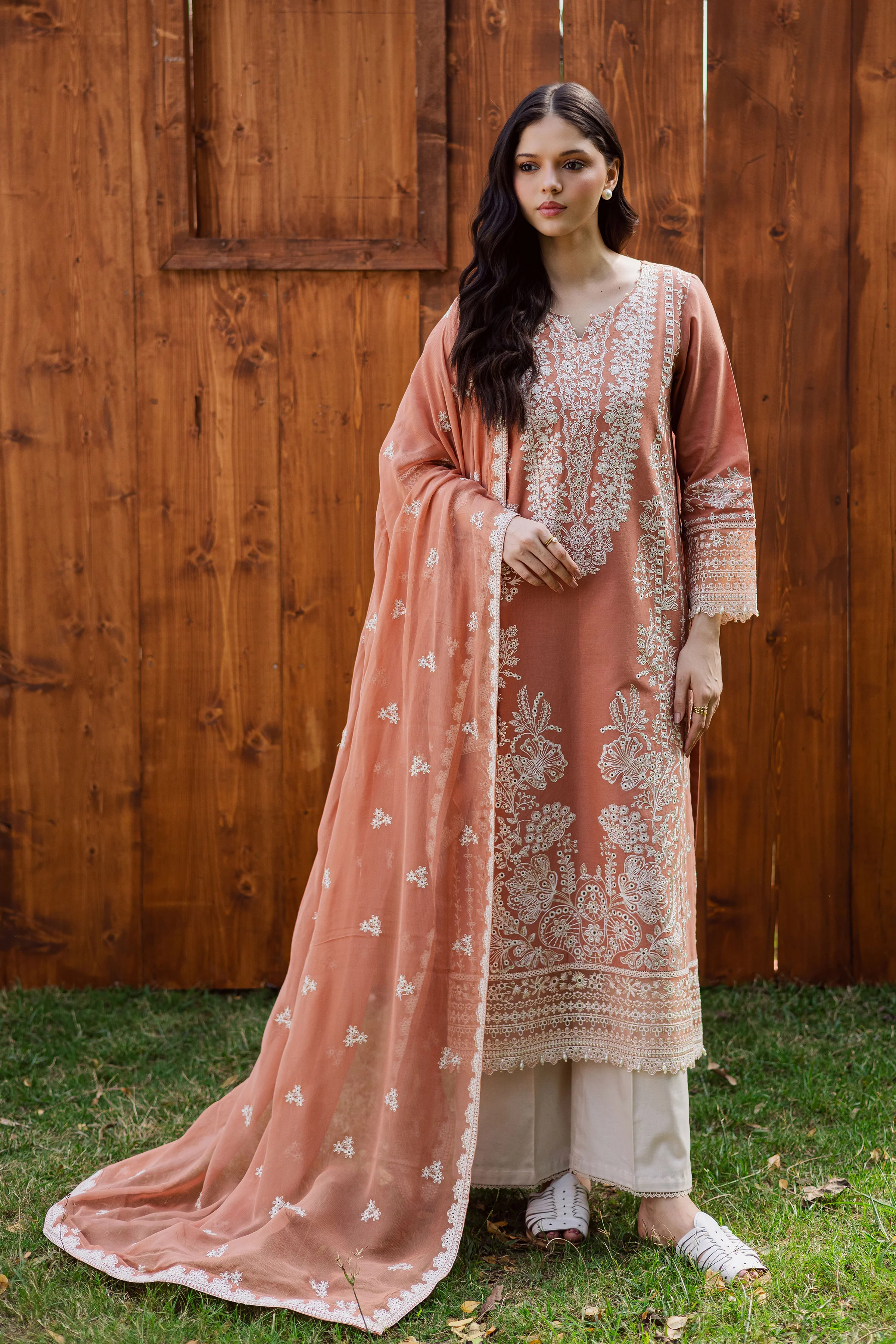 Zurah 3Pc - Embroidered Khaddar Dress - Image 3