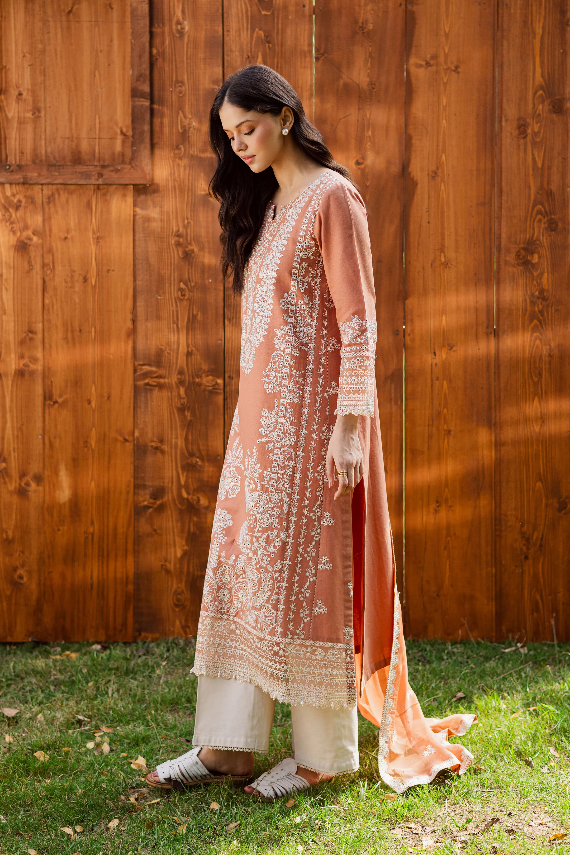 Zurah 3Pc - Embroidered Khaddar Dress - Image 5